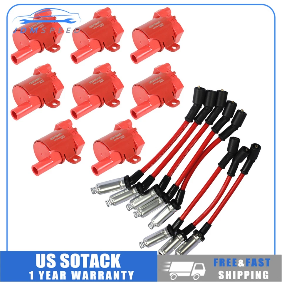 Nuevo paquete de bobinas de encendido y enchufes UF262 para Chevy Silverado GMC LS1 LS3 4,8 5,3 L Foto 4 de 4