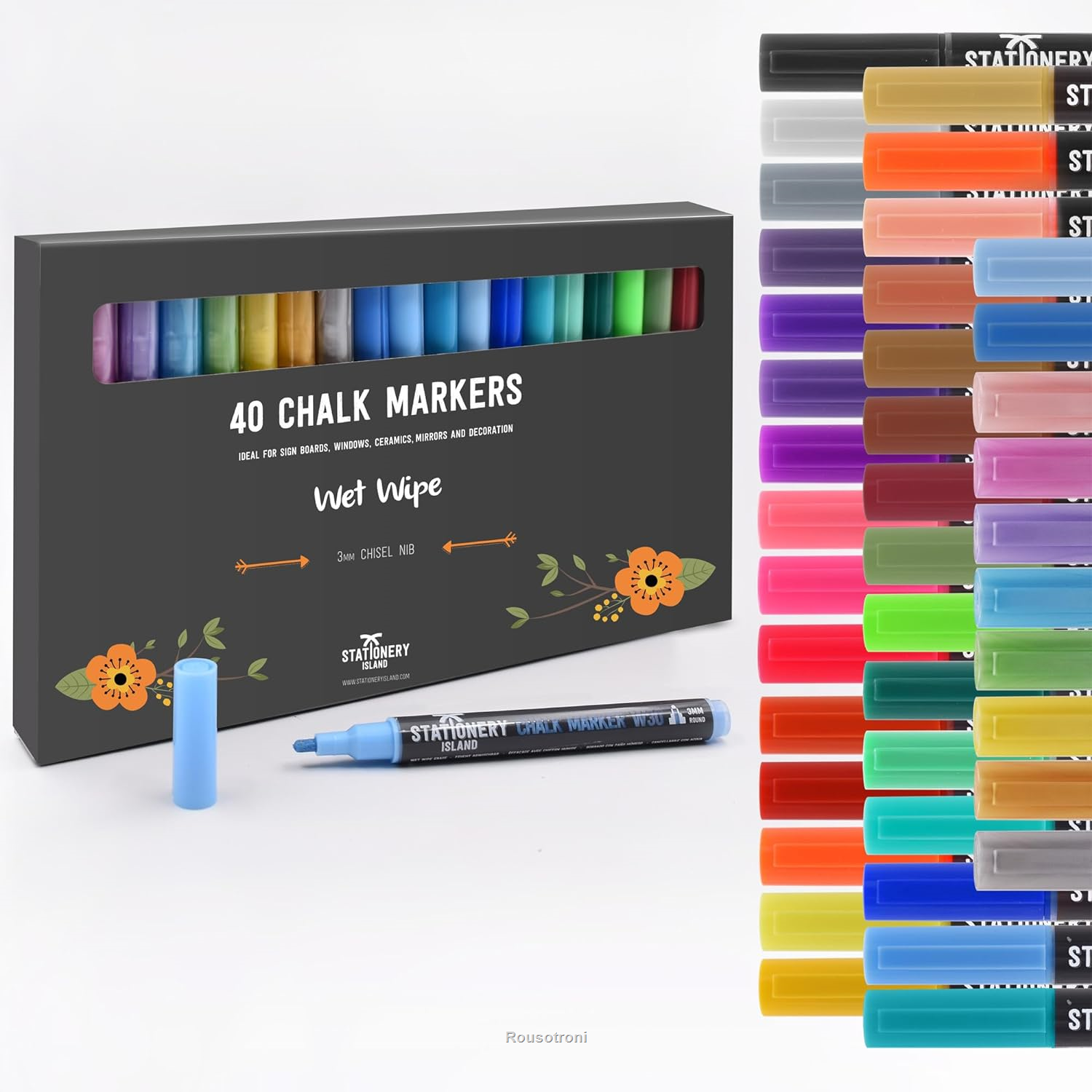 STATIONERY ISLAND Chalk Pens for blackboard, Liquid Chalk Markers for