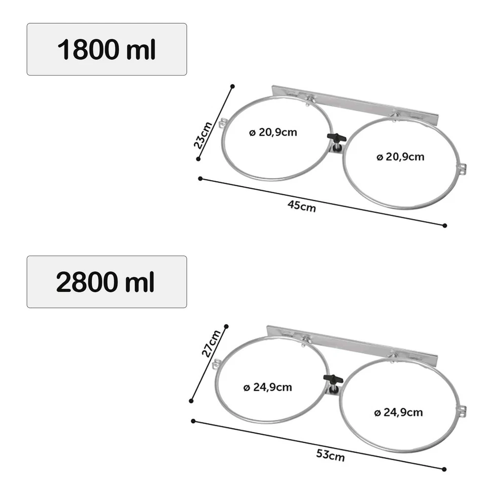 Zwingerhalter Wandhalter Doppelnapf Futterbar Edelstahl 2x Hunde-Napf Wassernapf - Bild 4 von 4