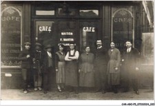 CAR-ABOP5-0398-75 - Commercio - Caffè Localizzato - Carta Foto Parigi Negozio M