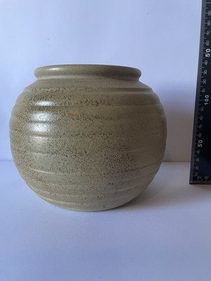 Rare Vintage 60 s 70 s British Studio Pottery Vase Keramik Blutegel Art Deco Stil