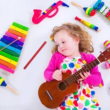 4 Pcs Music Instruments for Kids Wooden Rhythm Sticks Percussion