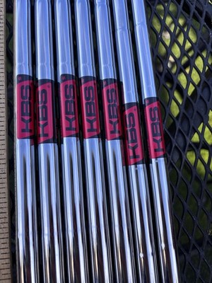 KBS TOUR S 120 スチールシャフト 6本セット KBS Tour 120 Stiff Flex 7pc Steel Iron Shafts Set 4-P .355” Clean