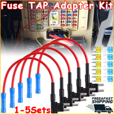 Lot Fuse Tap Adapter Kit 12V Car Add-a-circuit Mini ATM APM Blade Fuses 15A 20A