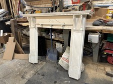 White Timber Fire Surround Good Condition Collection Only