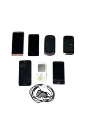 Mixed Lot of 7 Phones LG, Motorola, iPhone, more Parts Only See Pics