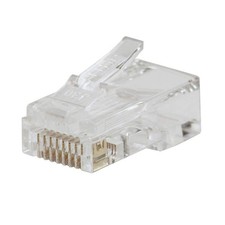 Klein Tools VDV826-763 Pass-Thru Modular Data Plug, RJ45 CAT6, Gold Plated, ...