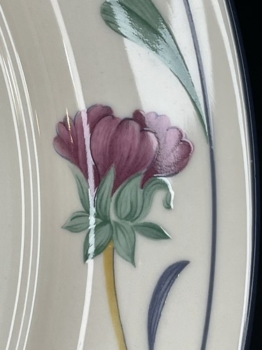 LENOX “Poppies On Blue” Single Tier Serving Tray With Center Handle EUC - Picture 4 of 20