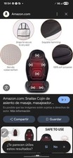Comrelax Massage Cushion XZ-6012 for Back Neck Shoulder, Black Red, Straps