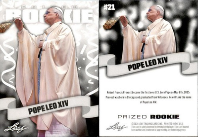 #ad 2025 LEAF ROOKIE FIRST US POPE Pope Leo XIV CHICAGO $5.95