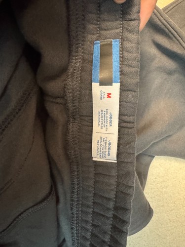 Men’s Gray Jogger Sweatpants Size M Tall – 33x40 – Fleece Lined Drawstring - Picture 8 of 9