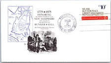 U.S. SPECIAL EVENT CACHET COVER HONORING THE MINUTEMEN FROM NEW HAMPSHIRE 1975