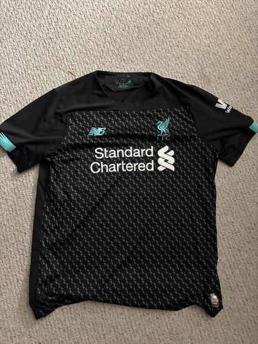 New Balance Liverpool FC Men's Black Short Sleeve Jersey Size L Polyester - Picture 1 of 5