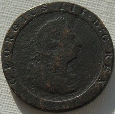 1797 George III Cartwheel Copper Penny S3777, 36mm 26.85g,