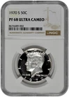 1970 S 50C Proof Kennedy Half Dollar NGC Graded PF 68 Ultra Cameo