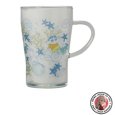 New Crayon Shin-chan Heat-Resistant Glass Mug 350ml Diameter: Approx. 8 x 12cm