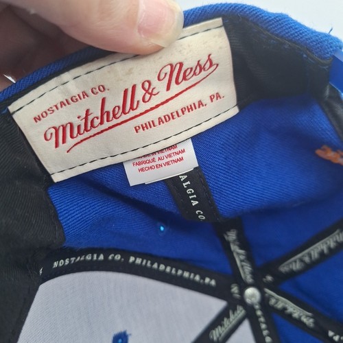 Golden State Warriors Hat Snapback Mitchell and Ness Blue 100% Wool NBA - Picture 7 of 8