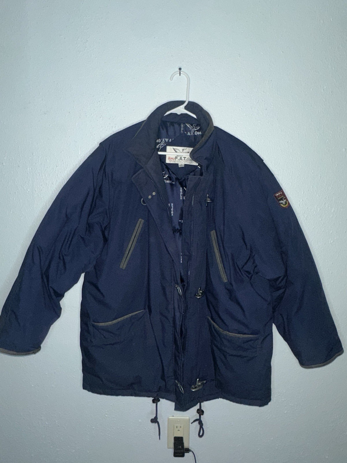 Triple F.A.T. Goose Navy Blue WOMEN’S Jacket XL  — See Pics For Stains