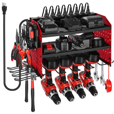 #ad VEVOR Power Tool Organizer with Charging Station 3 Layer Drill Storage Rack $39.99