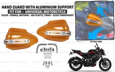 Orange Hand Guard With "Aluminum Support Fit For Universal Motorcycle"