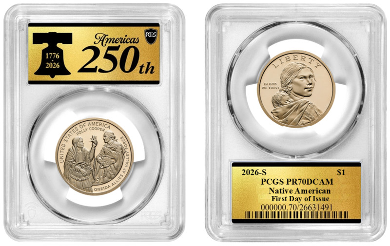 2026 S Native American $1 PCGS PR70DCAM First Day Of Issue 