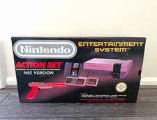 Nintendo Entertainment System NES Action Set Console Bundle w/ Box, Zapper, RF