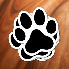 6 Pack Paw Print Stickers 2x2 Inch Dog Cat Car Laptop Vinyl Decals Waterproof