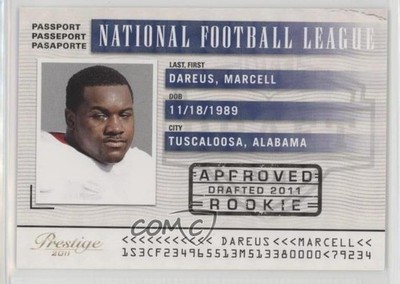 2011 Panini Prestige NFL Passport Holokote /100 Marcell Dareus #23 Rookie RC 0d2