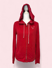American Eagle Outfitters Red Full Zip Hooded Hoodie w/ Pockets Size M