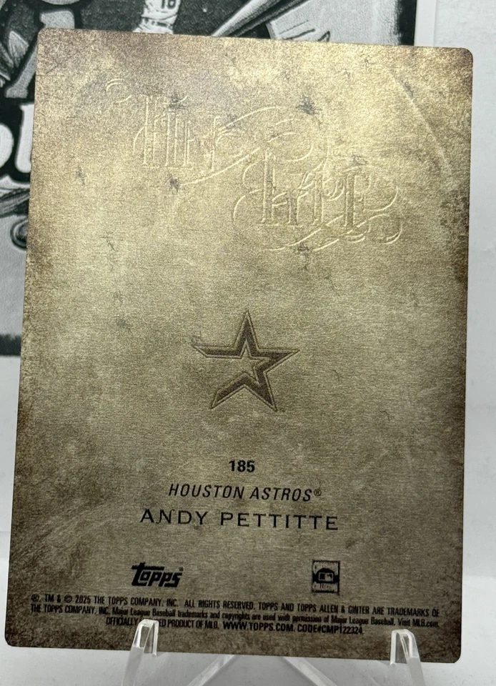 2025 Topps Allen & Ginter Andy Pettitte cartão tipo lata SSP extremamente raro  - Imagem 2 de 2