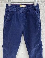 Mini Boden Boys Relaxed Slim Pull On Corduroy Trousers Pants Navy Blue Size 9Y