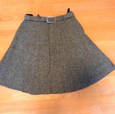 Damen Rock Wollrock Größe 38/40 Grau mit G�...