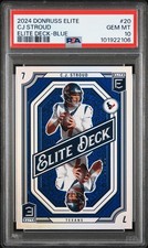 2024 DONRUSS ELITE CJ STROUD ELITE DECK BLUE /10 PSA 10 TEXANS COLOR MATCH
