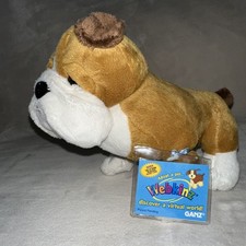 Ganz Webkinz Bulldog HM126 Plush Toy w/ Tag  Sealed Code