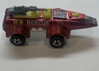 Hot Wheels 1978 Spacer Racer Metallic Red Space Moon Car Vintage M B Rescue HK