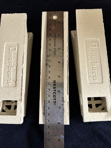 Vintage Dearborn Heizstrahler Keramik Heizgitter Einsatz Ziegel 8x2x23/4" 7004 6004 TS - Bild 5 von 12