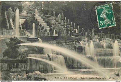 Alte Postkarte - 92 - Heilige Wolke - Park Saint Cloud - Großer Wasserfall