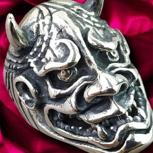 Ring Devil Silver 925 Jewelry Men's Gothic Mask Sterling Satyr Custom Made