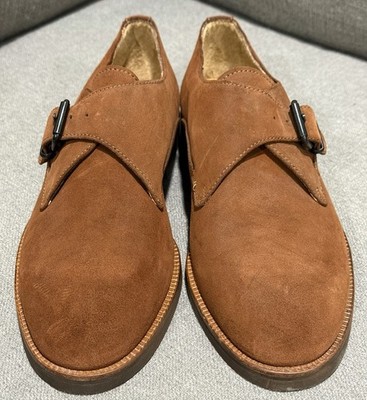 Fratelli Rossetti “Green” Suede Monkstrap Dress Shoes Men display picture 2