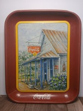Vintage 1994 Metal Tray &ldquo;Thrift Mercantile&rdquo; Coca-Cola Jeanne Mack Serving Tray