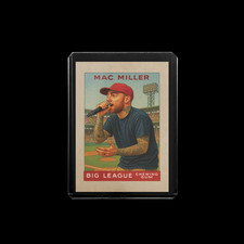 Mac Miller Custom Trading Card 1933 Goudey Style Vintage Hip Hop Fan Art