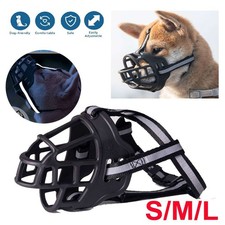 Adjustable Pet Dog No Bite Muzzle Cage Mouth Mesh Cover Anti Barking Anti Chewin