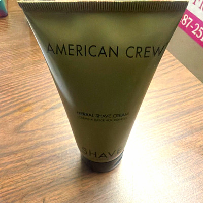 American Crew Herbal Shave Cream for Men, Face, 5.1 fl oz, Normal Skin