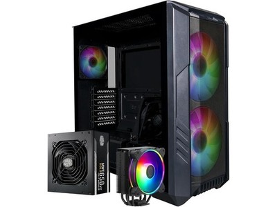 Cooler Master HAF 500 High-Airflow Mid-Tower ATX Gaming Case + Hyper 212 Halo