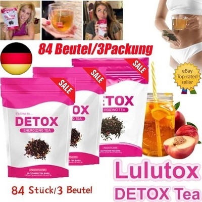 3X Lulutox Tee Gewichtsverlust,Hilft Blähungen Zureduzieren,Detox EnergizingTee~
