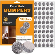 Felt Cabinet Door Bumpers-Small Pads for Doors, 5mm Thick, Grey