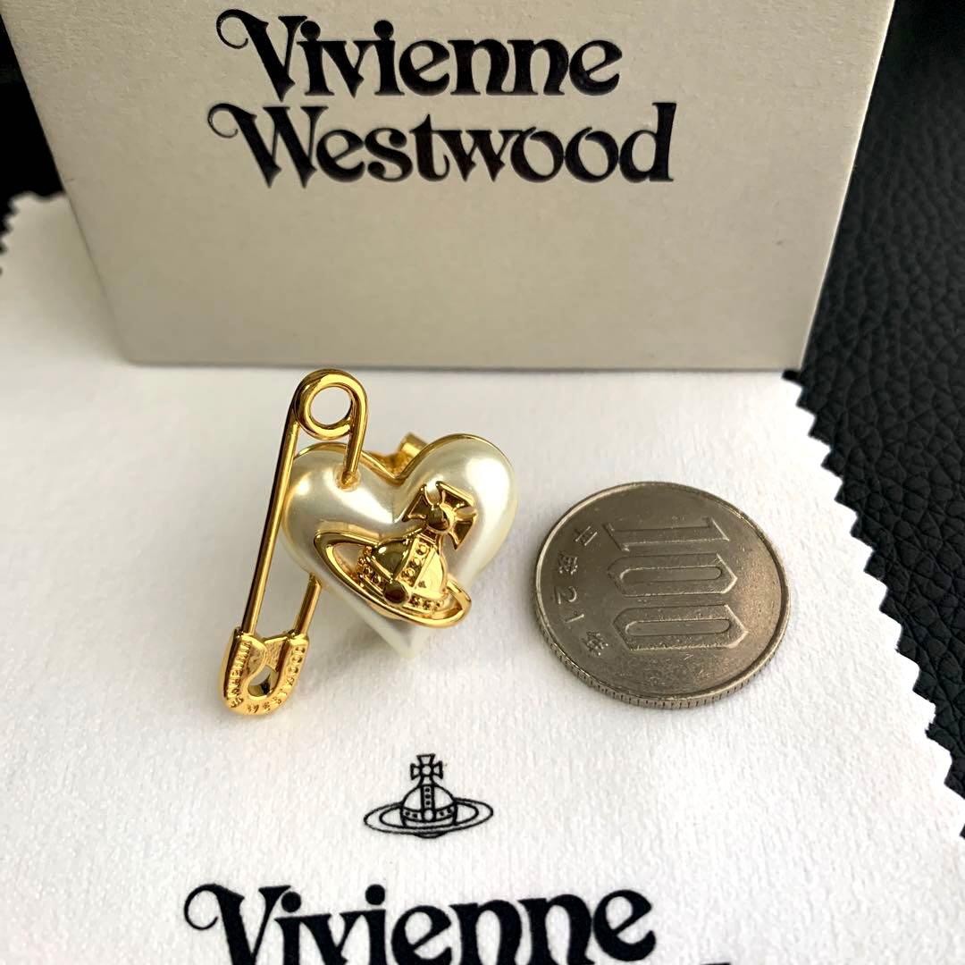 Vivienne Westwood ORIETTA ピアス Vivienne Westwood Earrings ORIETTA Pearl Heart ORB Gold 2cm w