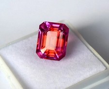 Beautiful Sapphire Pitambari Natural 15 Ct Emerald Cut EGL Certified Gemstone