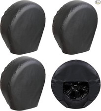 Tough Tire Covers for RV Wheel Black 4Pack S for Tire Diameter 24"-26"