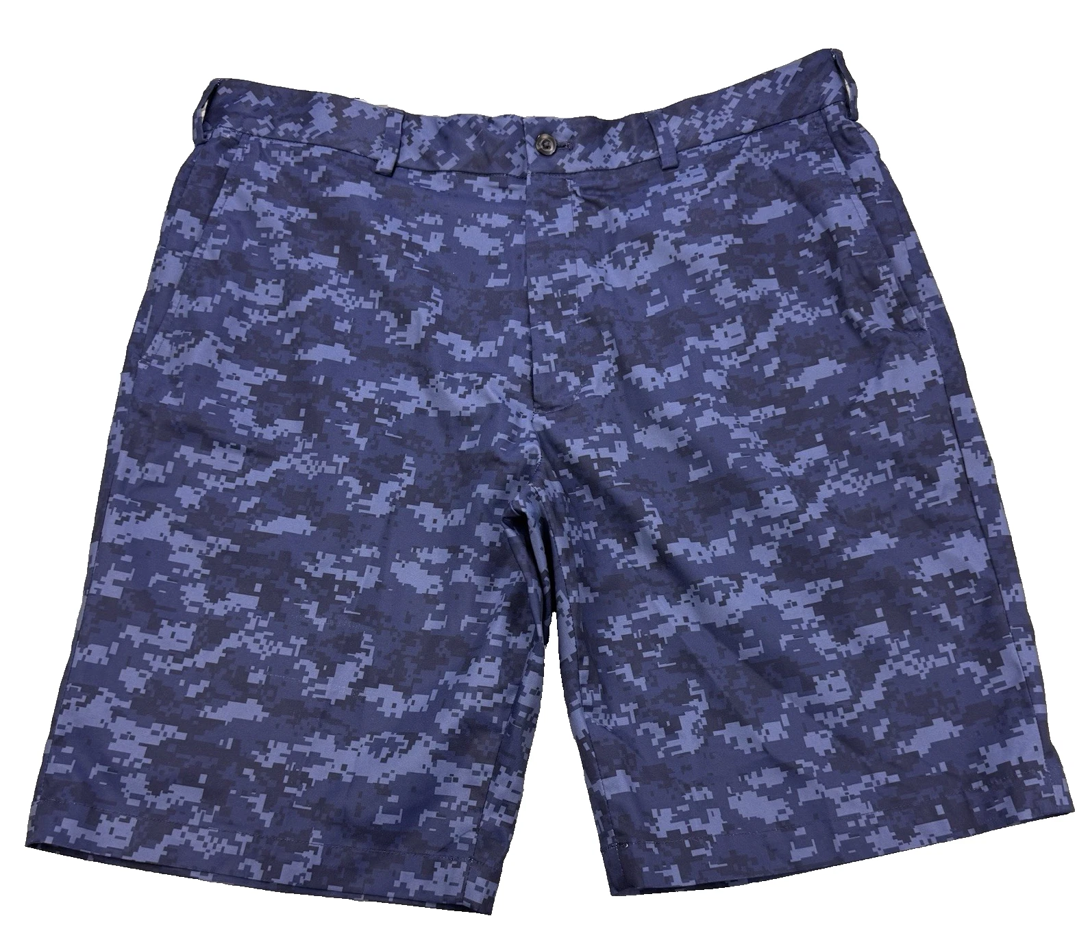 Walter Hagen Performance Shorts Men 38X11" Blue Digital Camo MGA14095 Chino